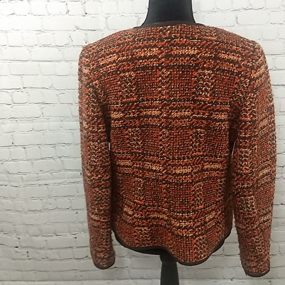 Talbots Autumn Color Wool Blend Zippered Jacket - Picture 3 of 12